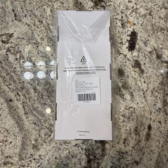 NWT Anthropologie Velvet Bow Clip-On Black Ornaments *Set of 6* - Picture 4 of 7